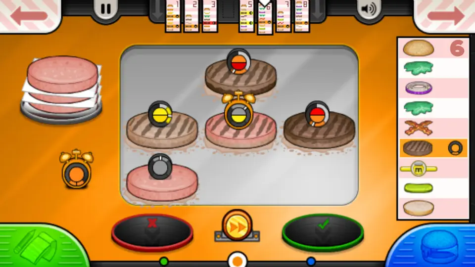 Captura de pantalla de Papa's Burgeria To Go! en iPhone 3