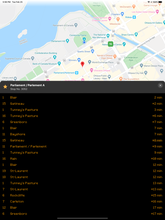 Screenshot #5 pour Ottawa Bus Live