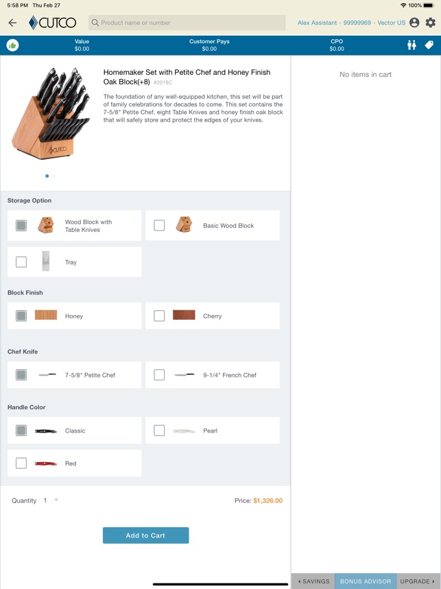 Vector cutco prices
