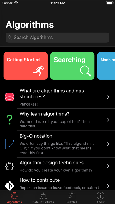 Algorithms & Data Structures Screenshot