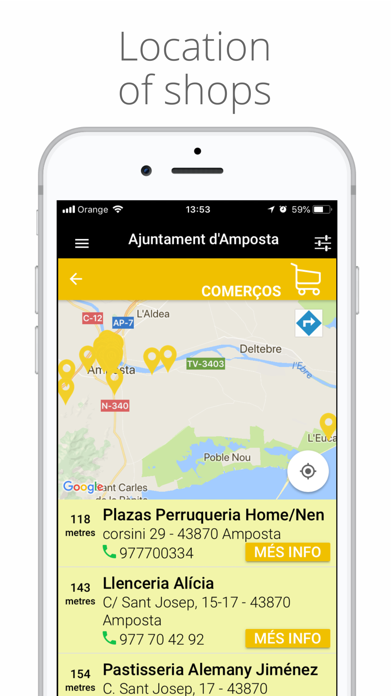 City of Amposta App Screenshot