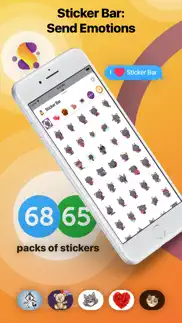 sticker bar: send Еmotions! iphone screenshot 2