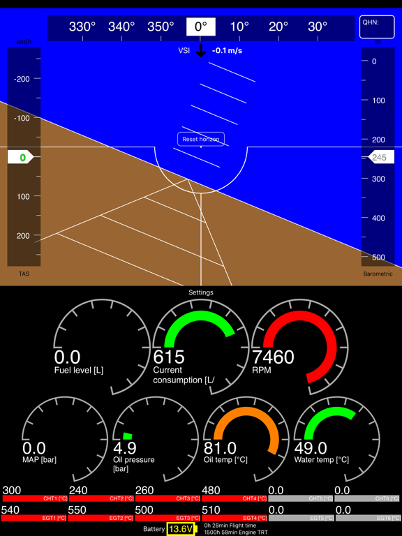 Wingman Aircraft Instruments iPad screenshot 1 - Travel app