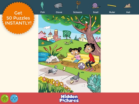 Hidden Pictures Puzzle Town iPad screenshot 1 - Education app