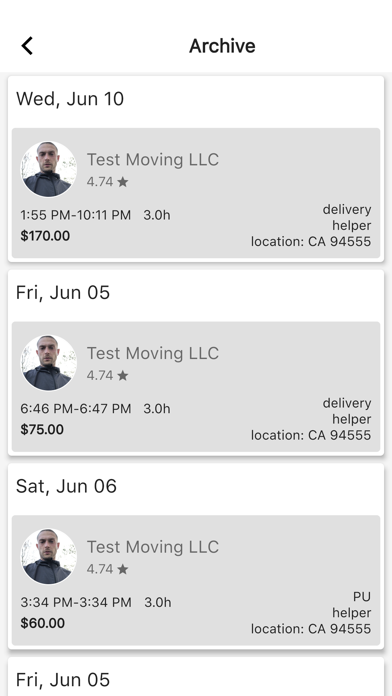 MoverUp for movers Screenshot