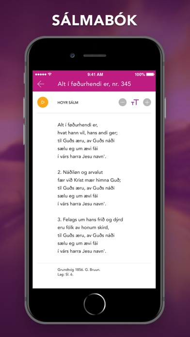 Sálmabók Screenshot