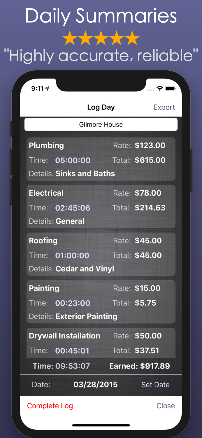 Timesheet Work and Hours Tracker