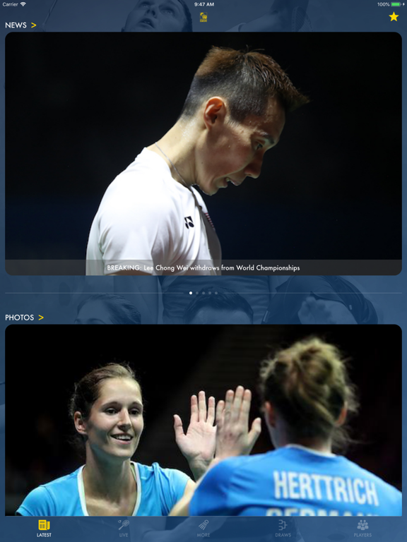 Screenshot #5 pour Badminton Live - rank & scores