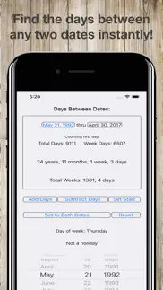 between dates iphone screenshot 1
