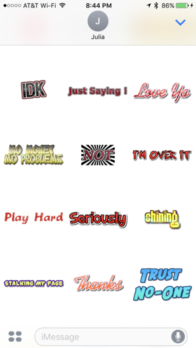 TalkDat Stickers Screenshot 1 - AppWisp.com