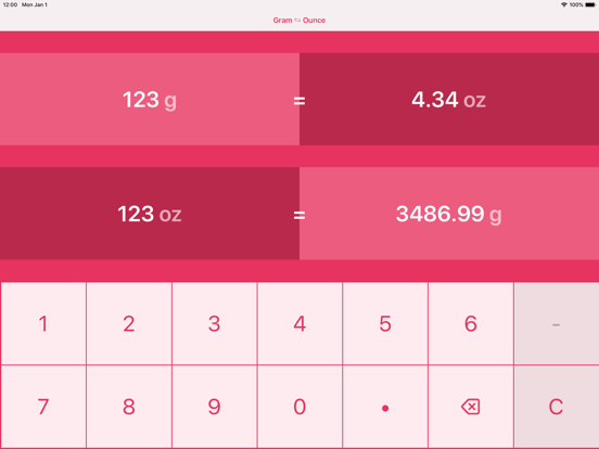 Gram naar Ons | g naar oz iPad app afbeelding 6