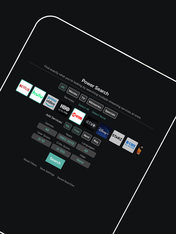 Watchmode iPad screenshot 5 - Entertainment app