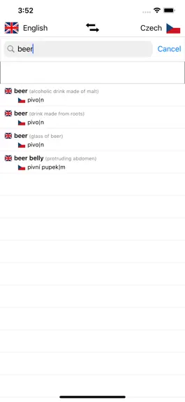 Game screenshot Czech/English Dictionary hack