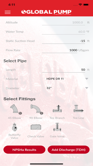 Global Pump Selector Screenshot