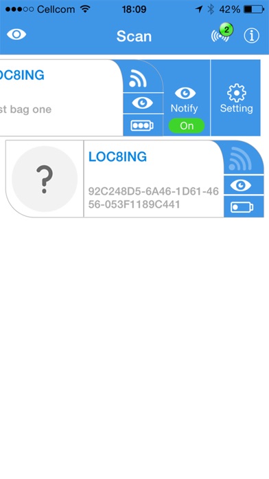 LOC8ING Air Travel Tag Screenshot