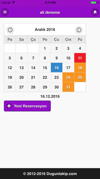 Düğün Takip Rezervasyon Screenshot