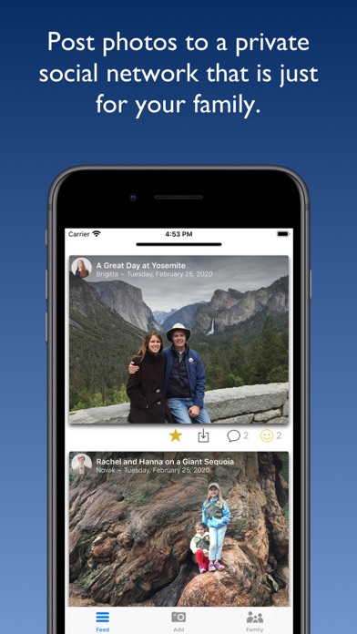 Family Fotos - keep in touch iPhone screenshot 2 - Social Networking app