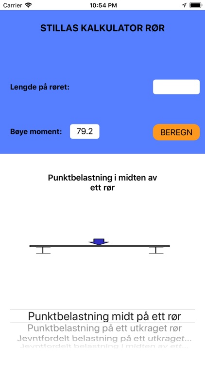 Stillas kalkulator Del 1 Rør