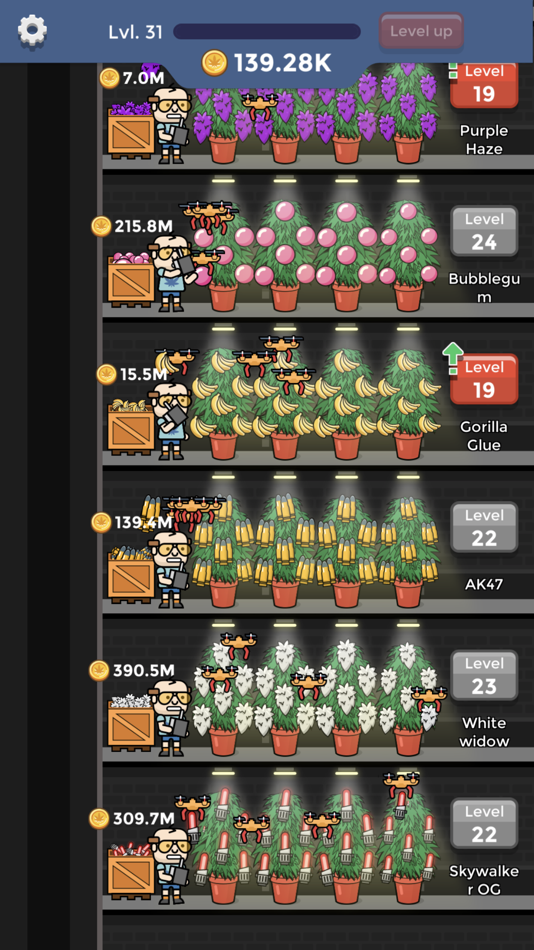 #3. Weed Factory Idle (iOS) 由: Spider Solitaire