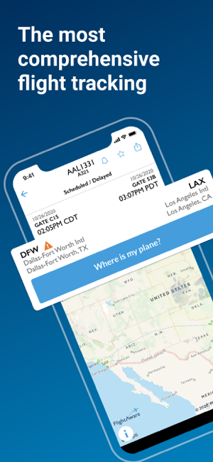 ‎FlightAware Flight Tracker Capture d'écran