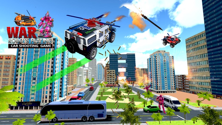 War Robots Flying Car Shooting screenshot-3