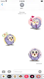 sticker owlpurple - fc iphone screenshot 2