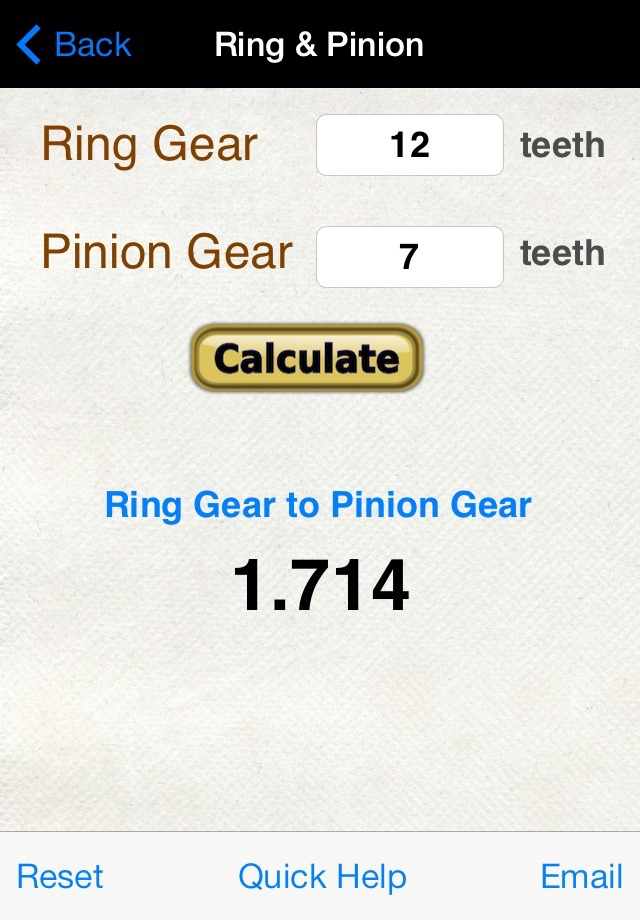 Gear & Engine Calculator screenshot 4