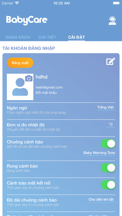 BabyCare Nhiệt kế thông minh Screenshot
