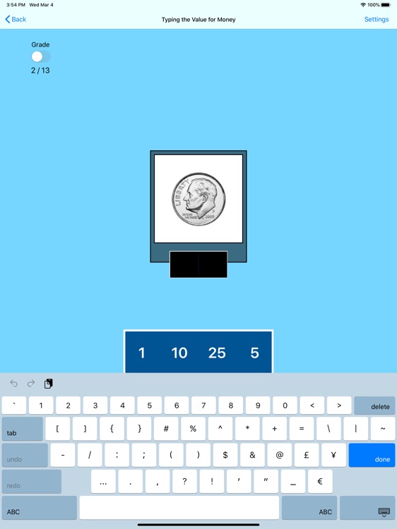 Typing Value Money US