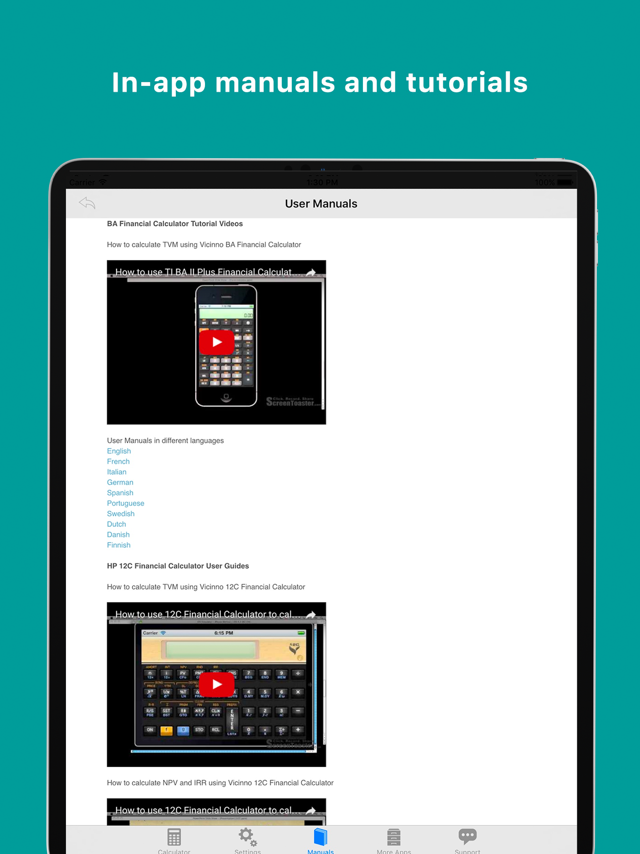 BA Financial Calculator Pro