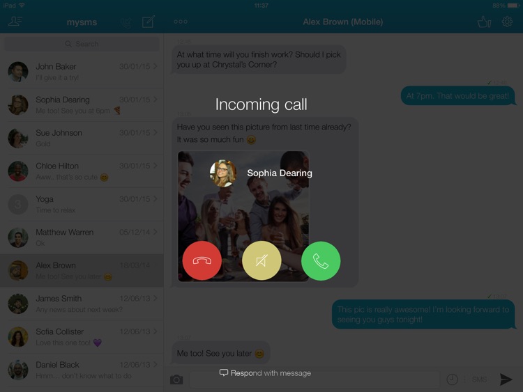 SMS Texting from Tablet & Sync