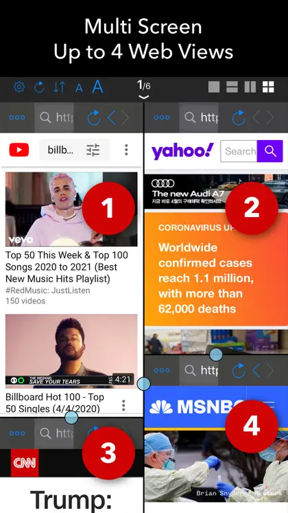 Captura de tela 3 de 6 de Dual - Multi Screen WebBrowser