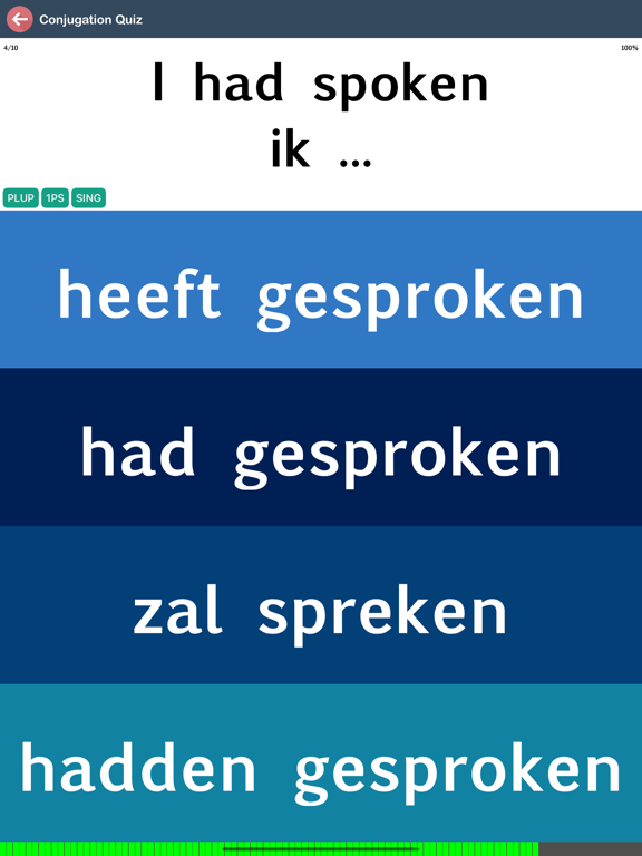 Dutch Verb Blitz screenshot 2