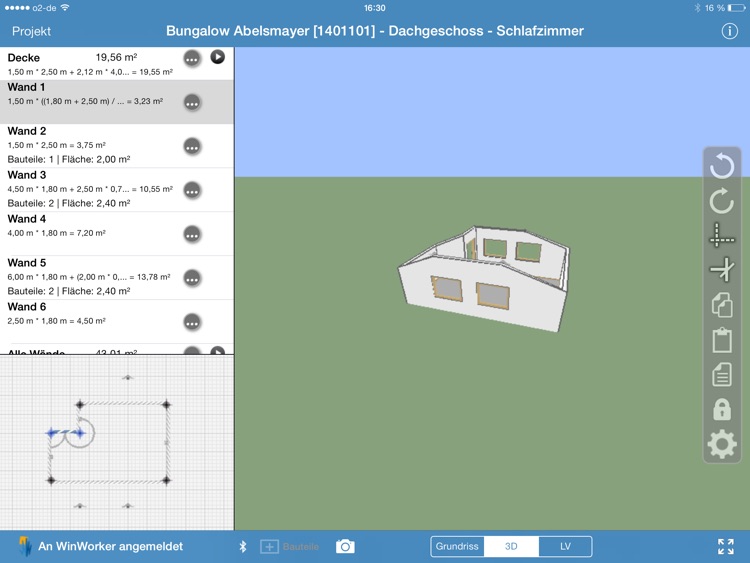 WinWorker Raumaufmaß
