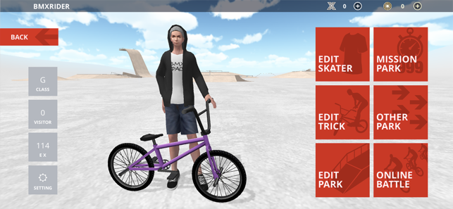 BMX Space, game for IOS