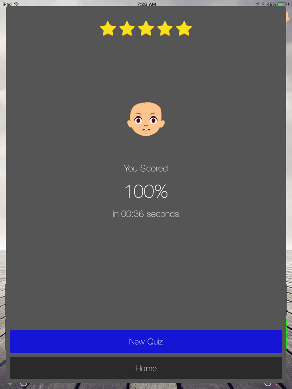 FractionsQuiz iPad screenshot 4 - Education app