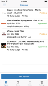 Eventing Volunteers screenshot