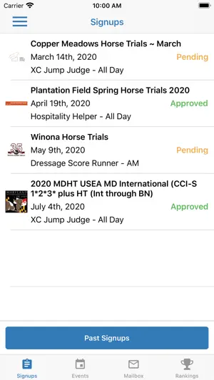 Eventing Volunteers screenshot 1