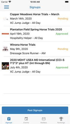 Eventing Volunteers screenshot 1