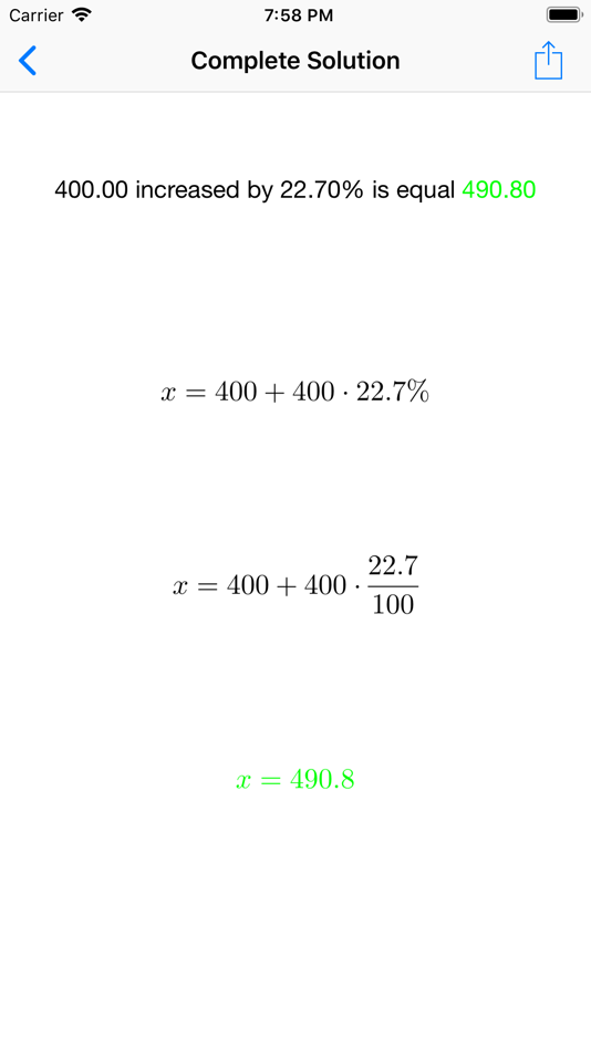 #6. Percentage Solver (iOS) By: Francesco Grassi