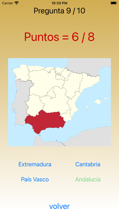 Comunidades y Provincias Screenshot