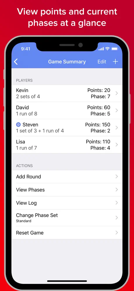 Phase 10 Score Keeper Pro