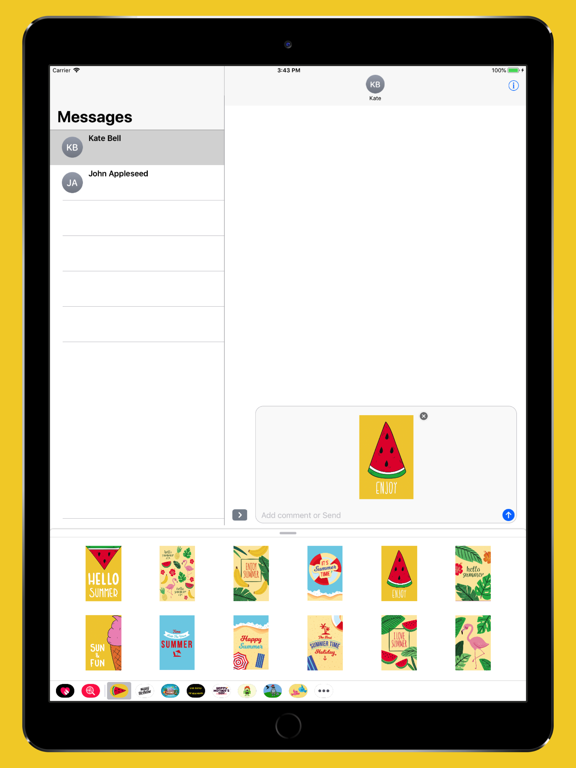 Screenshot #6 pour Summer card - stickers & emoji
