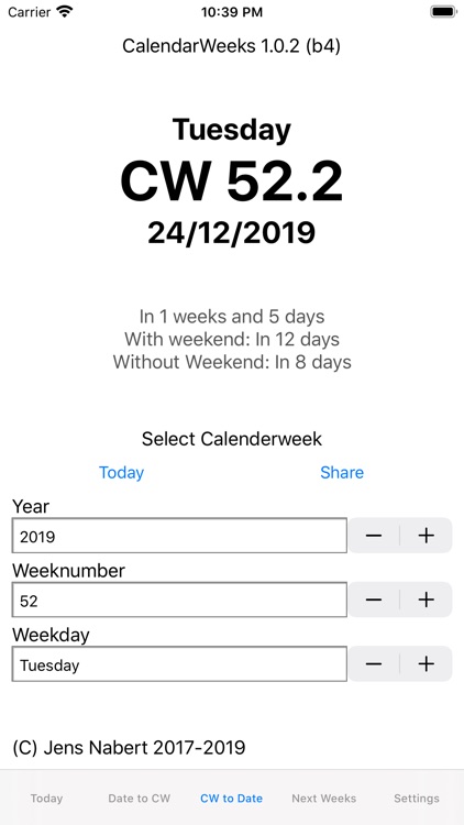 CalendarWeeks