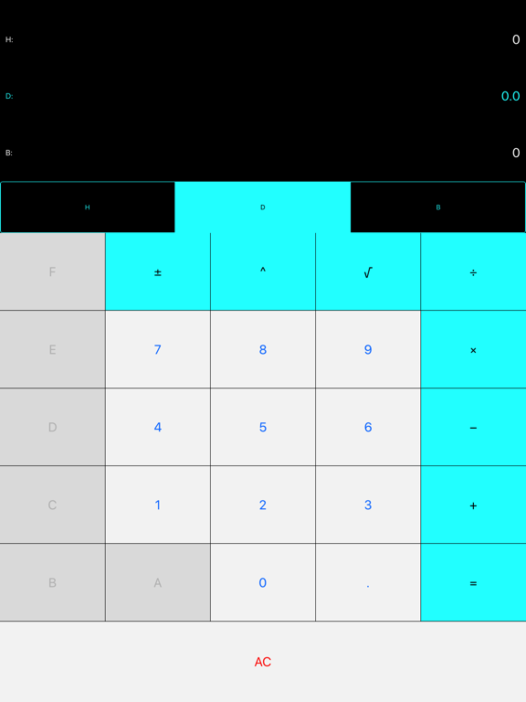 Screenshot #4 pour Mini: Hex Dec Bin Calculator