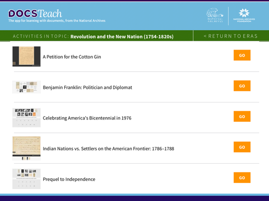 Screenshot #6 pour National Archives DocsTeach