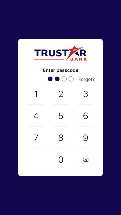 Trustar Bank Mobile Banking Screenshot