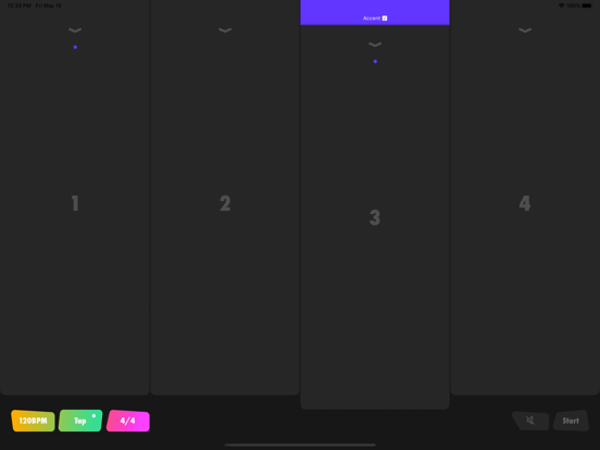 Haptic Metronome iPad screenshot 5 - Music app