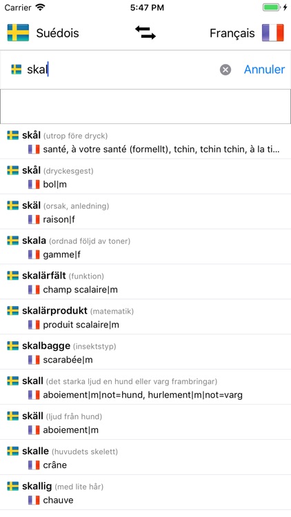 Dictionnaire Suédois-Français screenshot-0