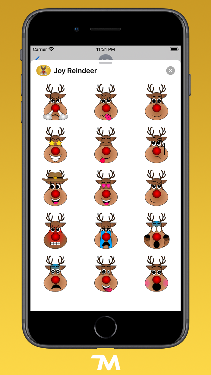 Joy Reindeer Stickers